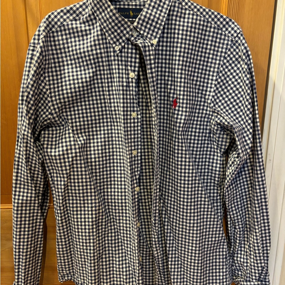 Ralph Lauren Black and White Casual Button Down Shirt